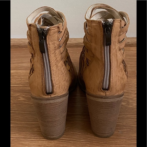 Free People Braided Woven Leather Ankle Boots - Picture 4 of 9